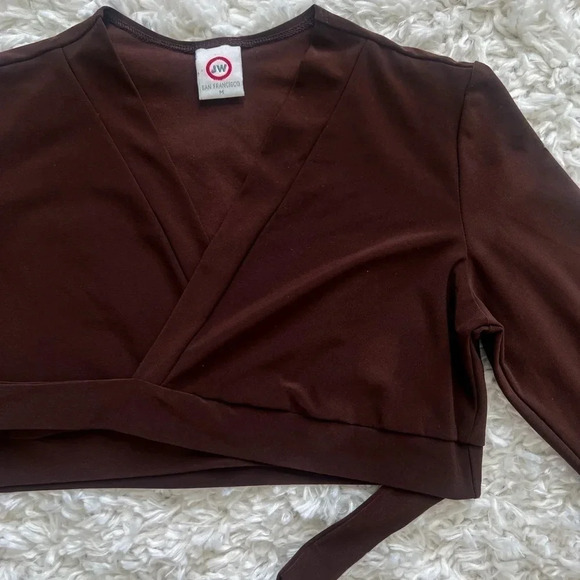 Vintage 90’s Brown Wrap Shrug - Picture 2 of 9